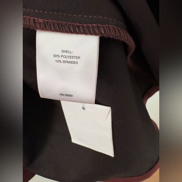 A Loves A Dress Faux Suede Burgundy Long Sleeve Size Large - Picture 6 of 8